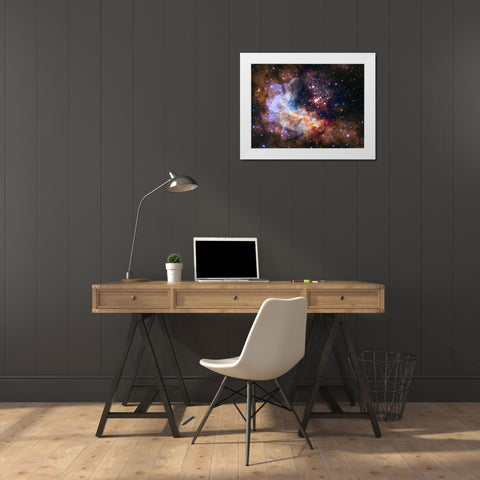 Westerlund 2 and Gum 29 Cluster and Star Forming Region White Modern Wood Framed Art Print by NASA