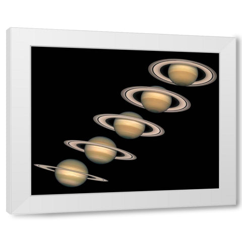 Views of Saturn, 1996-2000 White Modern Wood Framed Art Print by NASA