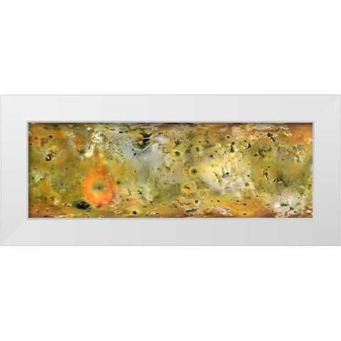 Surface of Io Composite from Gallileo Mission White Modern Wood Framed Art Print by NASA
