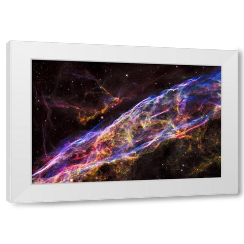 Veil Nebula - NGC 6960 - Cygnus Loop White Modern Wood Framed Art Print by NASA