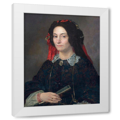 Marie Josphine Jacoba van Marcke de Lummen White Modern Wood Framed Art Print by Alma-Tadema, Sir Lawrence