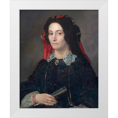Marie Josphine Jacoba van Marcke de Lummen White Modern Wood Framed Art Print by Alma-Tadema, Sir Lawrence