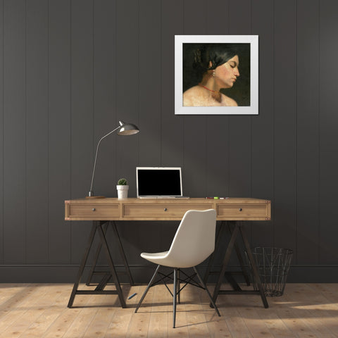 Maria Magdalena, 1854 White Modern Wood Framed Art Print by Alma-Tadema, Sir Lawrence