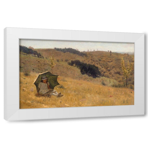 Sunny Days, 1874 White Modern Wood Framed Art Print by Alma-Tadema, Sir Lawrence