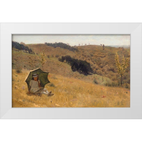 Sunny Days, 1874 White Modern Wood Framed Art Print by Alma-Tadema, Sir Lawrence