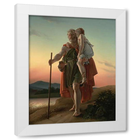 Belisarius White Modern Wood Framed Art Print by Gerard, Baron Francois-Pascal-Simon