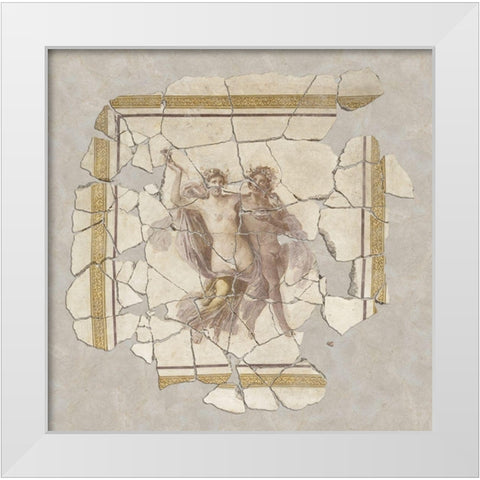 Fresco Fragment White Modern Wood Framed Art Print by Artisan, Unknown 1st Century Roman