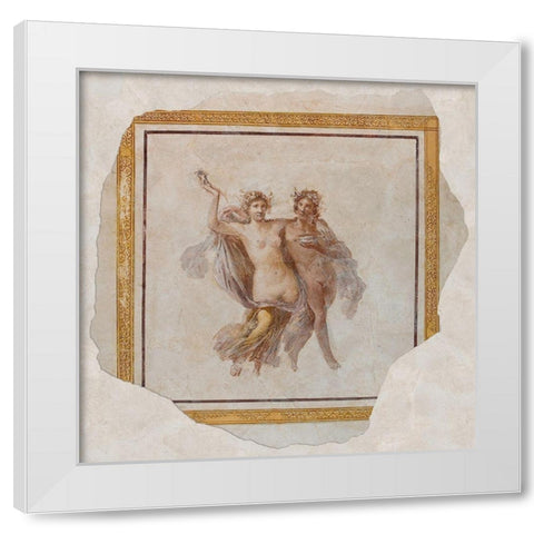 Fresco Panel Depicting Dionysos and Ariadne White Modern Wood Framed Art Print by Artisan, Unknown 1st Century Roman