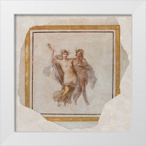 Fresco Panel Depicting Dionysos and Ariadne White Modern Wood Framed Art Print by Artisan, Unknown 1st Century Roman