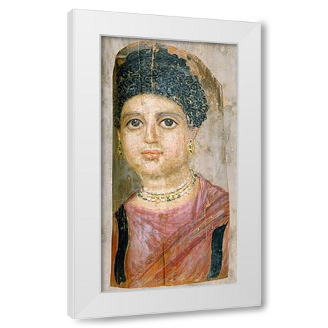 Mummy Portrait White Modern Wood Framed Art Print by Malibu Painter