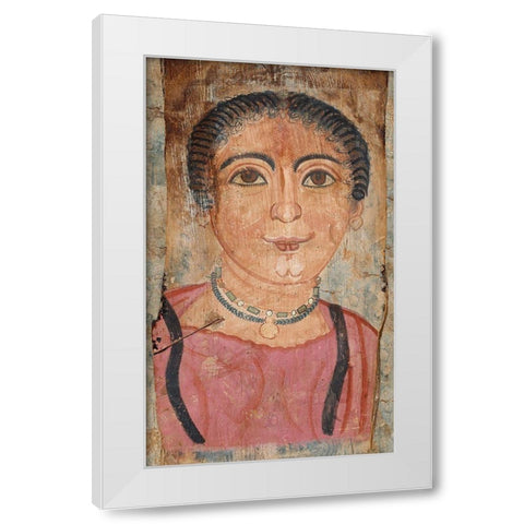 Mummy Portrait of a Woman White Modern Wood Framed Art Print by Artisan, Unknown 2nd Century Romano-Egyptian