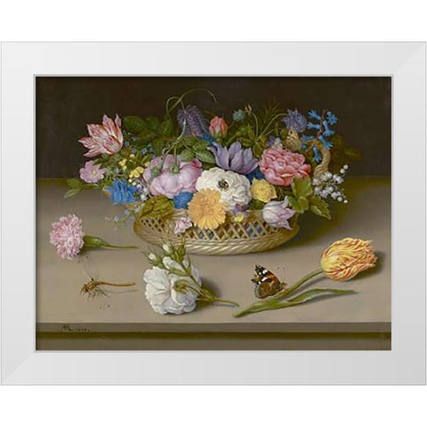 Flower Still Life White Modern Wood Framed Art Print by Bosschaert, Ambrosius