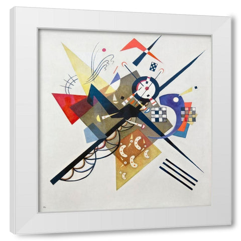On White II, 1923 White Modern Wood Framed Art Print by Kandinsky, Wassily