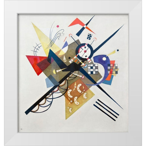 On White II, 1923 White Modern Wood Framed Art Print by Kandinsky, Wassily