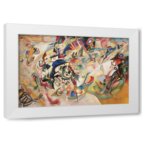 Composition VII, 1913 White Modern Wood Framed Art Print by Kandinsky, Wassily
