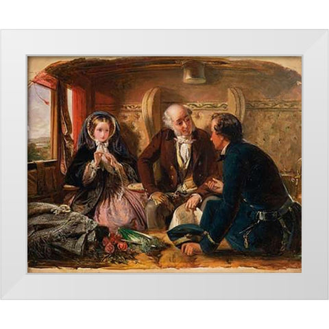 First Class - The Meeting, 1855 White Modern Wood Framed Art Print by Solomon, Abraham