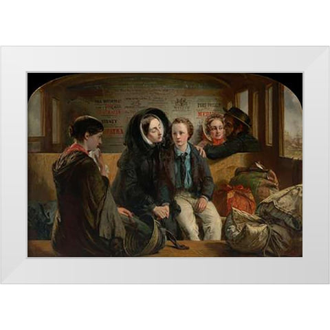 Second Class - The Parting, 1854 White Modern Wood Framed Art Print by Solomon, Abraham