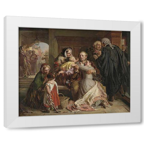 Not Guilty White Modern Wood Framed Art Print by Solomon, Abraham