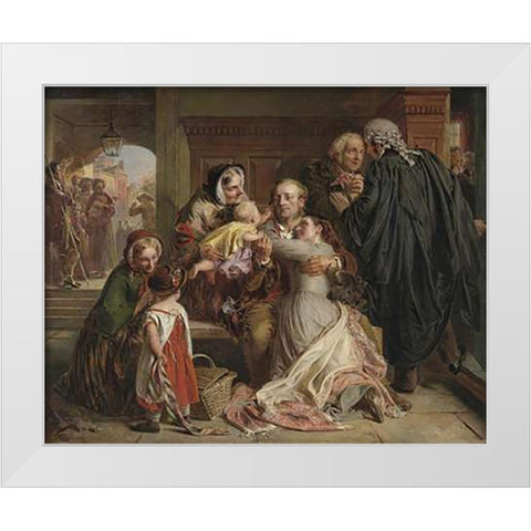 Not Guilty White Modern Wood Framed Art Print by Solomon, Abraham