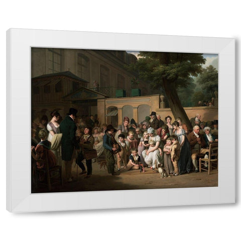 Entrance to the Jardin Turc White Modern Wood Framed Art Print by Boilly, Louis Leopold