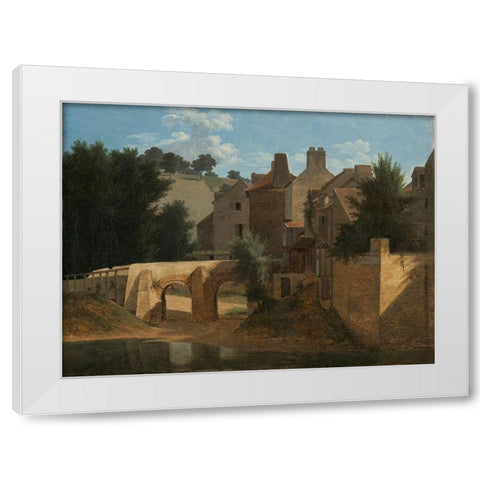 View in the Ile-de-France White Modern Wood Framed Art Print by Bertin, Jean-Victor