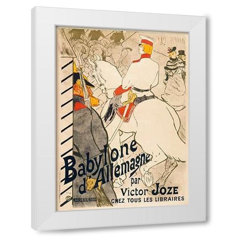 Babylone dAllemagne White Modern Wood Framed Art Print by De Toulouse-Lautrec, Henri