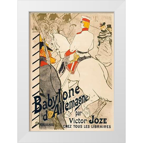 Babylone dAllemagne White Modern Wood Framed Art Print by De Toulouse-Lautrec, Henri