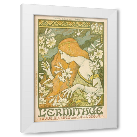 LErmitage White Modern Wood Framed Art Print by Berthon, Paul