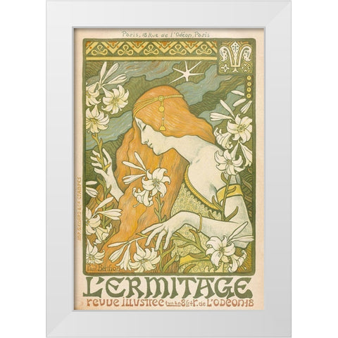 LErmitage White Modern Wood Framed Art Print by Berthon, Paul
