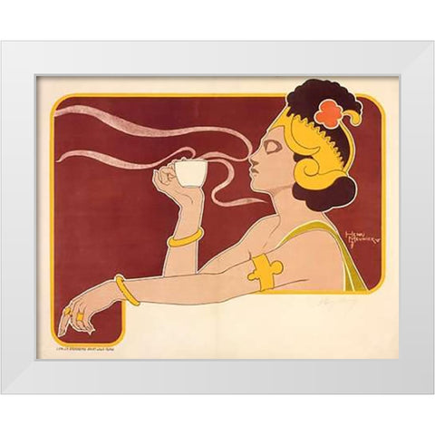 Rajah White Modern Wood Framed Art Print by Meunier, Henri Georges Jean Isidore