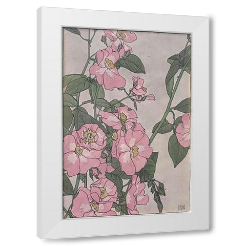 Prairie Rose White Modern Wood Framed Art Print by Overbeck, Hannah Borger