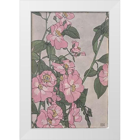 Prairie Rose White Modern Wood Framed Art Print by Overbeck, Hannah Borger