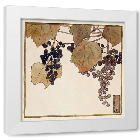 Frost Grape White Modern Wood Framed Art Print by Overbeck, Hannah Borger