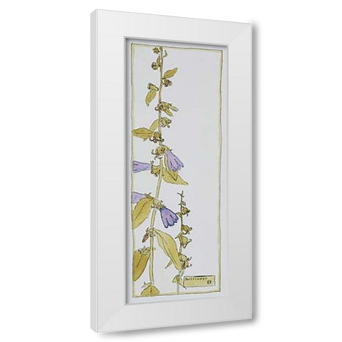 Bell Flower White Modern Wood Framed Art Print by Overbeck, Hannah Borger