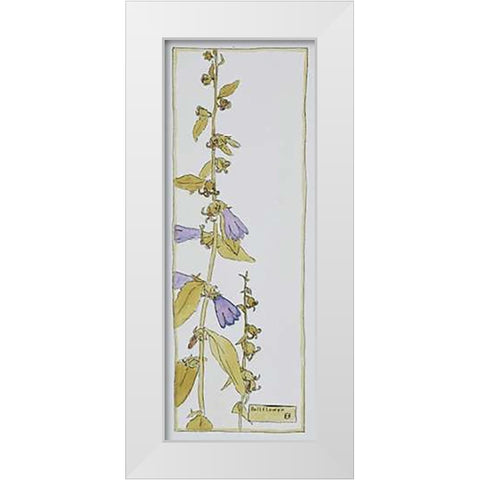 Bell Flower White Modern Wood Framed Art Print by Overbeck, Hannah Borger