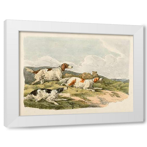 Running Hounds, 1817 White Modern Wood Framed Art Print by Alken, Henry Thomas