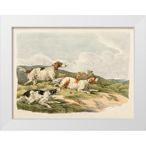 Running Hounds, 1817 White Modern Wood Framed Art Print by Alken, Henry Thomas