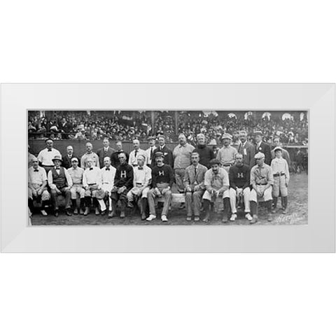 Boston. And H. Teams White Modern Wood Framed Art Print by A.G. Spalding Baseball Collection