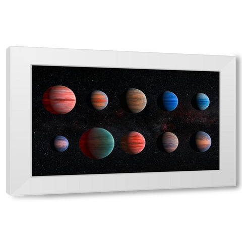 Artist Impression of Hot Jupiter Exoplanets - Unannotated White Modern Wood Framed Art Print by NASA, ESA,