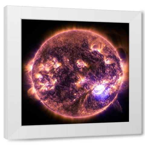 Solar Dynamics Observatory - December 19, 2014 White Modern Wood Framed Art Print by NASA SDO,