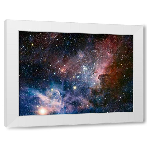 Carina Nebula Infrared from HAWK-I White Modern Wood Framed Art Print by Preibisch, T.