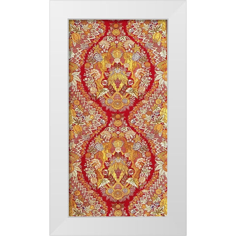 Textile With Design of Lace and Flowers White Modern Wood Framed Art Print by Artisan, Unknown 19th Century European