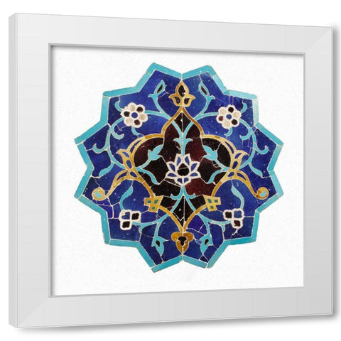 Mosaic Tile White Modern Wood Framed Art Print by Artisan, Unknown 15th Century Persian