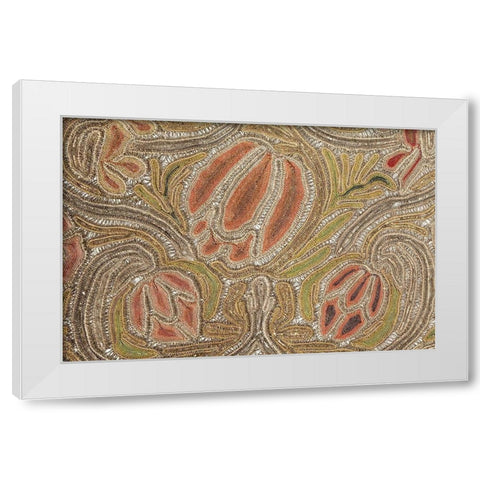 Needle Lace Flowers White Modern Wood Framed Art Print by Needleworker, Unknown 17th Century European