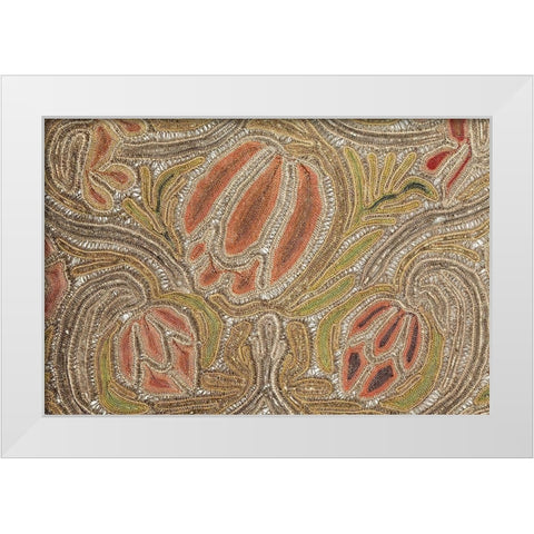 Needle Lace Flowers White Modern Wood Framed Art Print by Needleworker, Unknown 17th Century European