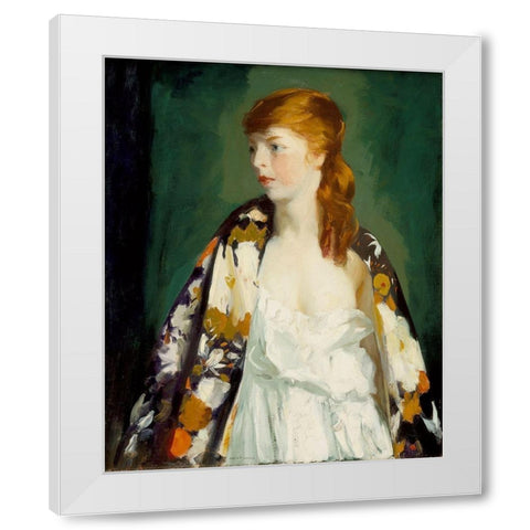 Edna White Modern Wood Framed Art Print by Henri, Robert