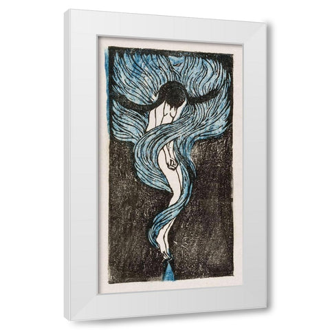 Meloncholy White Modern Wood Framed Art Print by Kiyokichi, Tanaka