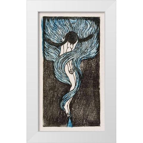Meloncholy White Modern Wood Framed Art Print by Kiyokichi, Tanaka
