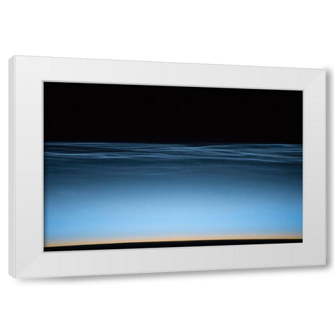 Noctilucent Clouds Over Earth White Modern Wood Framed Art Print by Williams, Jeff