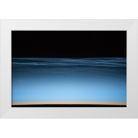 Noctilucent Clouds Over Earth White Modern Wood Framed Art Print by Williams, Jeff
